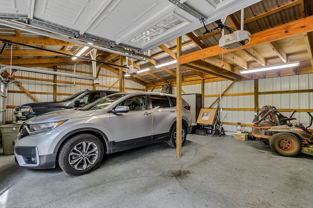 3503 Canal Rd, Farnham, VA 22460 - garage featuring a garage door opener and metal wall