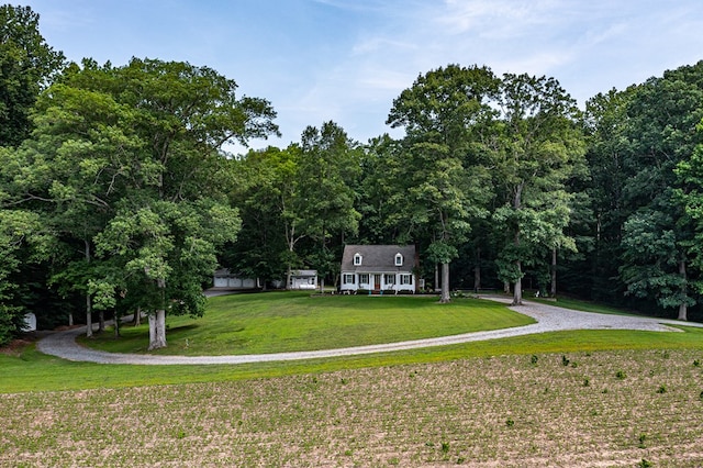3503 Canal Rd, Farnham, VA 22460 - view of front of house with a front lawn and curved driveway
