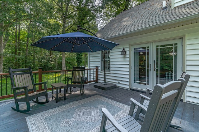 3503 Canal Rd, Farnham, VA 22460 - wooden terrace featuring french doors