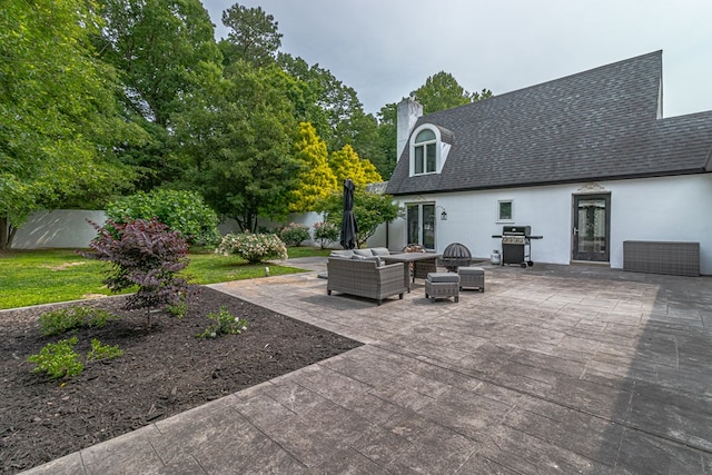 1083 Ottoman Ferry Rd, Lancaster, VA 22503 - fenced backyard featuring an outdoor hangout area, grilling area, and a patio