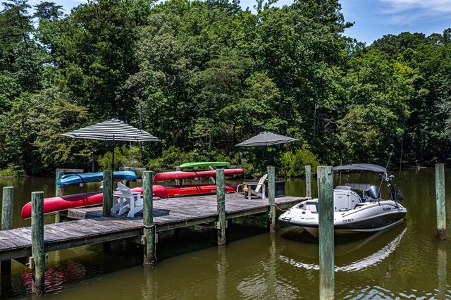 1083 Ottoman Ferry Rd, Lancaster, VA 22503 - dock featuring a water view