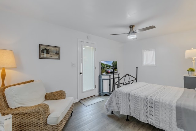 1083 Ottoman Ferry Rd, Lancaster, VA 22503 - bedroom with wood finished floors, ceiling fan, and baseboards