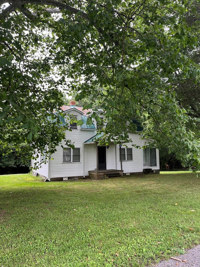 425 Kingston Rd, Heathsville, VA 22511 - view of property hidden behind natural elements featuring a front lawn