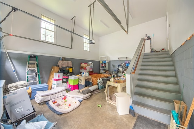 1851 Desha Rd, Tappahannock, VA 22560 - garage featuring concrete block wall