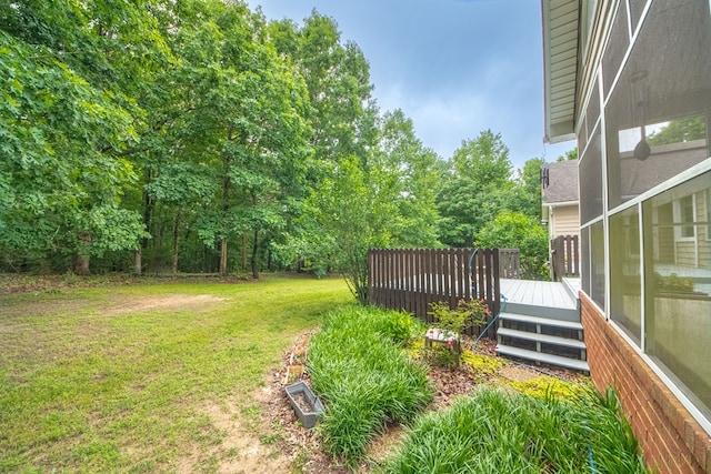 1851 Desha Rd, Tappahannock, VA 22560 - view of green lawn featuring a deck