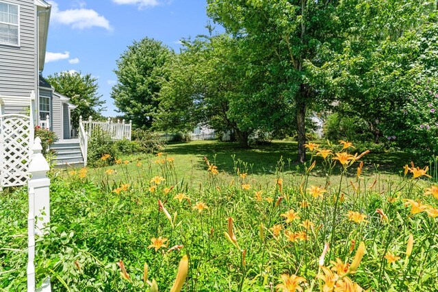 135 Hobbs Hole Ln, Tappahannock, VA 22560 - view of yard featuring a wooden deck