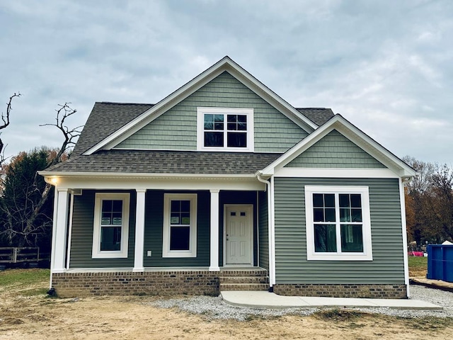 view of front of house with covered porch