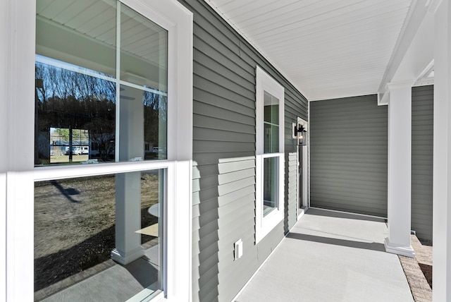 exterior space with covered porch