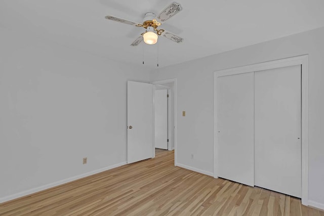 94 Arcadia Dr, Newport News, VA 23608 - unfurnished bedroom featuring wood finished floors, a closet, and ceiling fan