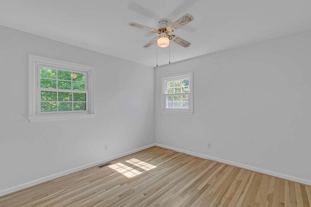 94 Arcadia Dr, Newport News, VA 23608 - spare room featuring light wood-type flooring and a ceiling fan