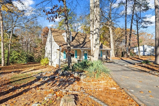 view of front of home with a porch