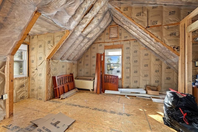 view of attic