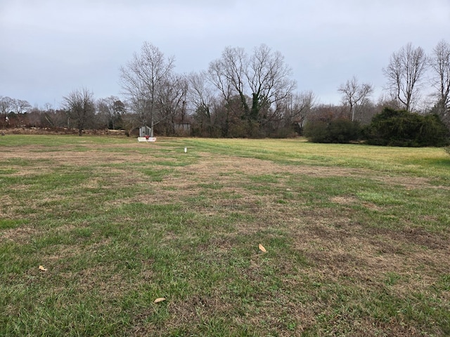 view of yard featuring a rural view