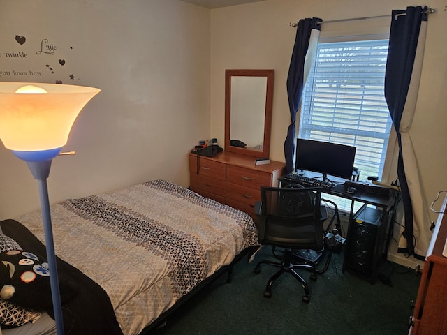 bedroom with carpet floors