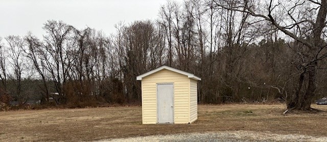 view of shed