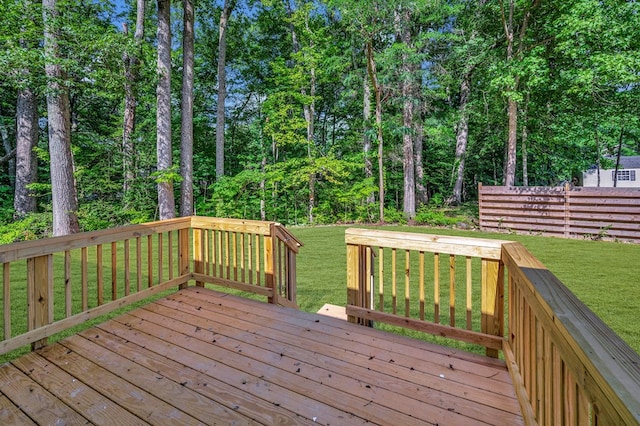 405 Cedar Ln, Colonial Beach, VA 22443 - deck featuring a yard