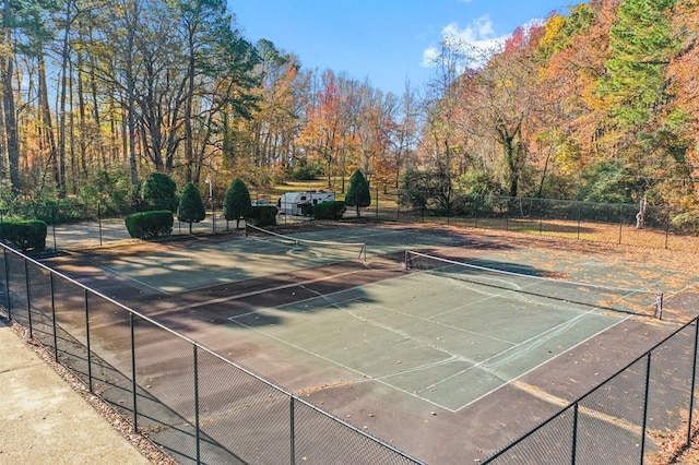 view of tennis court