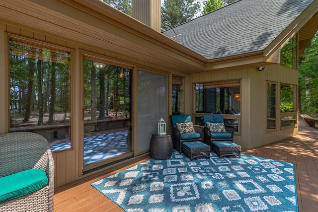 view of sunroom / solarium