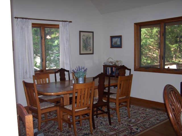 dining room featuring wood-type flooring