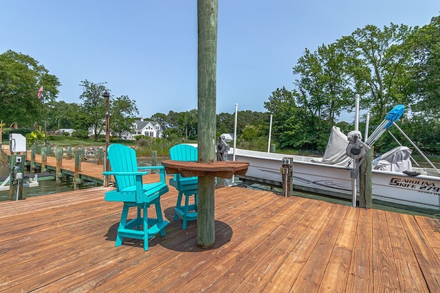 324 Bayberry Ln, Reedville, VA 22539 - deck with a dock and boat lift