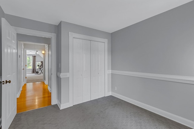 324 Bayberry Ln, Reedville, VA 22539 - unfurnished bedroom with carpet flooring, baseboards, and a closet