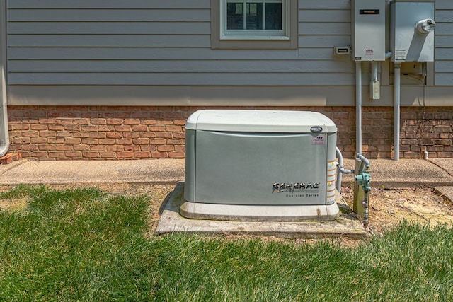 324 Bayberry Ln, Reedville, VA 22539 - exterior view of a power unit, electric meter, and crawl space