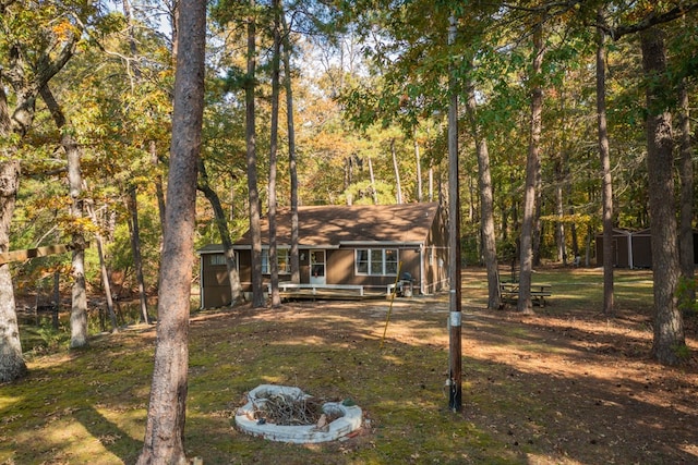 exterior space with a lawn