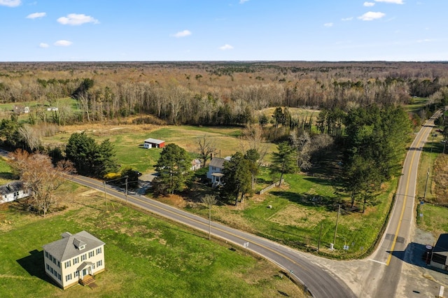 bird's eye view with a rural view