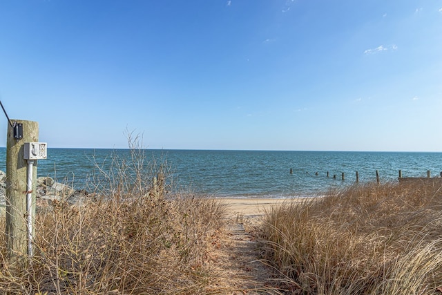 water view with a beach view