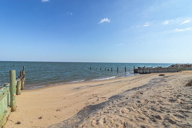 water view with a view of the beach