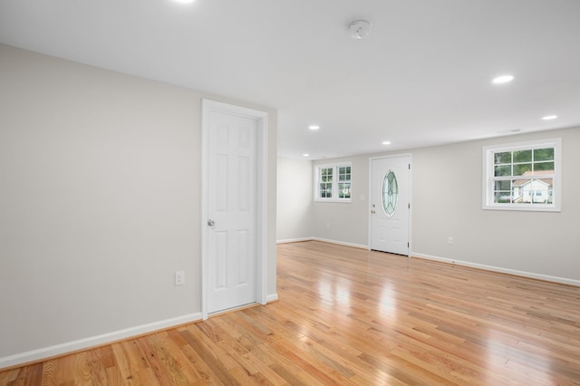 interior space featuring light wood-type flooring