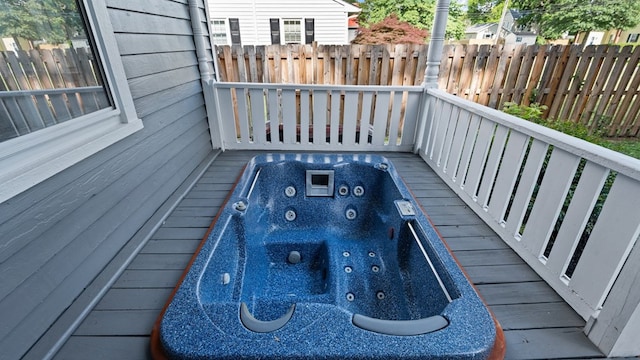 46 Yeocomico Ln, Kinsale, VA 22488 - view of swimming pool with a wooden deck