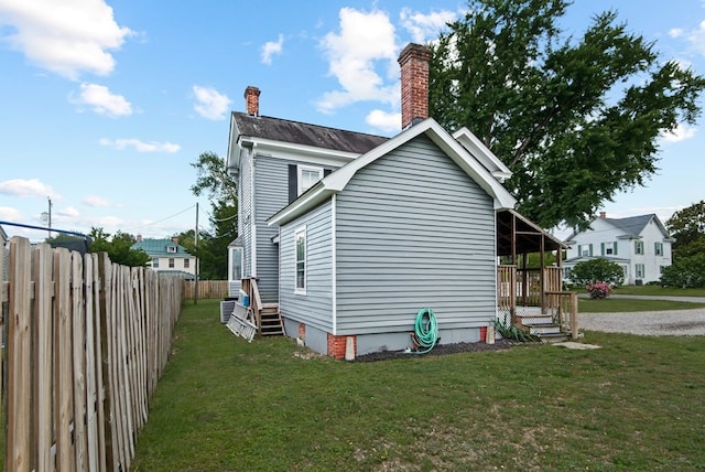 46 Yeocomico Ln, Kinsale, VA 22488 - view of side of property featuring a chimney and crawl space