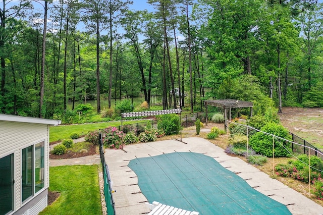586 Kingscote Dr, Lottsburg, VA 22511 - view of pool with a pergola and a patio area