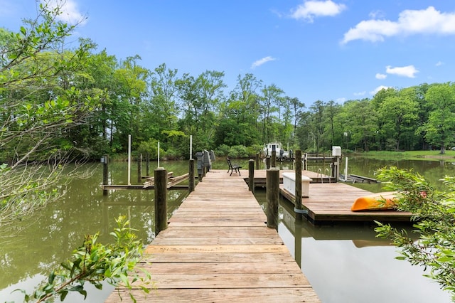 586 Kingscote Dr, Lottsburg, VA 22511 - dock with a water view and a wooded view