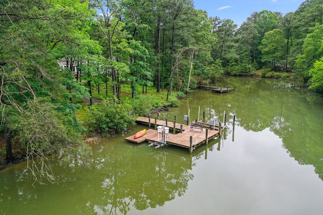 586 Kingscote Dr, Lottsburg, VA 22511 - dock with a water view and a wooded view