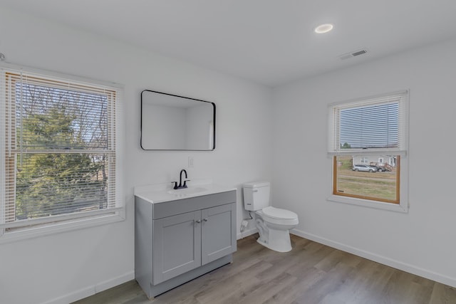 427 Brooks Ln, Callao, VA 22435 - bathroom with hardwood / wood-style floors, vanity, and toilet
