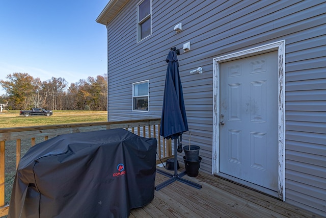 427 Brooks Ln, Callao, VA 22435 - wooden deck with grilling area