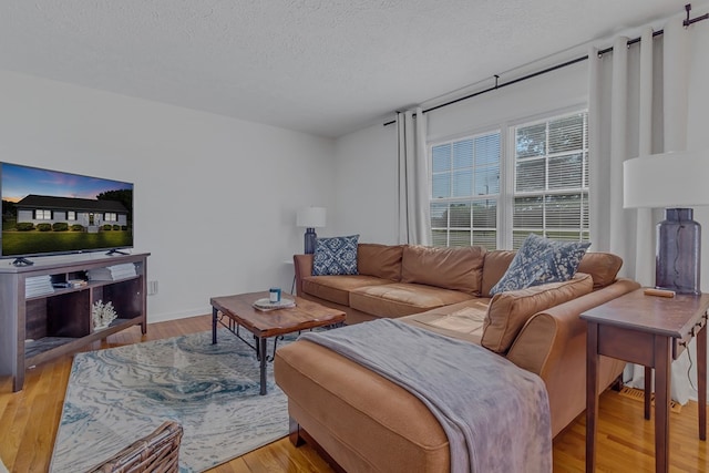 4058 Irvington Rd, Irvington, VA 22480 - living room with light wood-type flooring and a textured ceiling