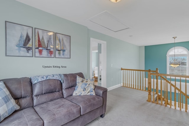 view of carpeted living room