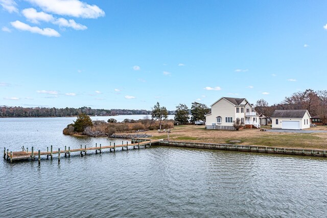 view of water feature featuring a boat dock