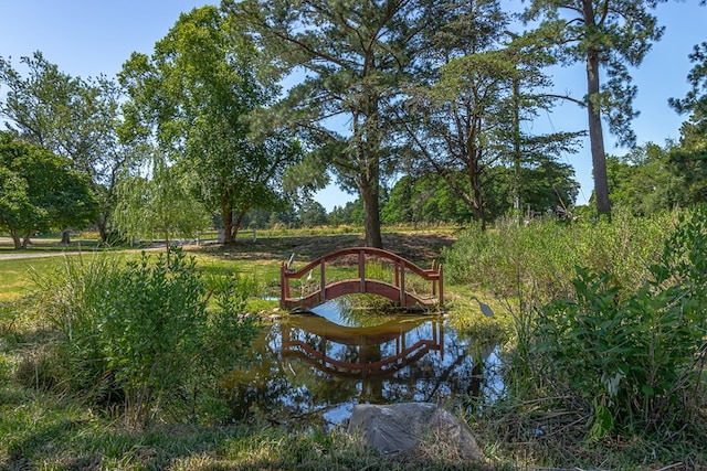 exterior space featuring a water view