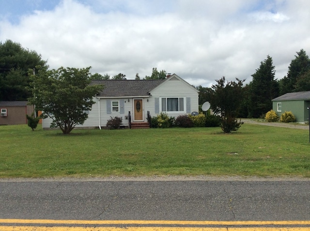 421 Totuskey Church Rd, Warsaw, VA 22572 - ranch-style home featuring a front lawn