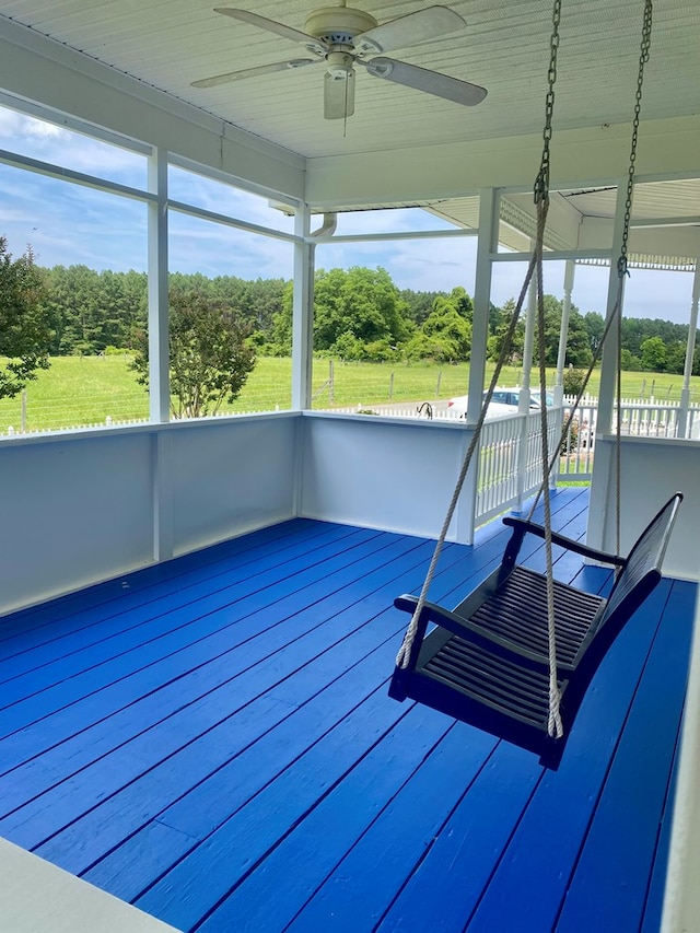 3150 Northumberland Hwy, Lottsburg, VA 22511 - wooden deck with a ceiling fan