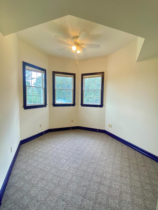 3150 Northumberland Hwy, Lottsburg, VA 22511 - carpeted spare room featuring baseboards and ceiling fan