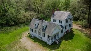 525 Main St, Mathews, VA 23109 - bird's eye view featuring a view of trees