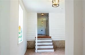 525 Main St, Mathews, VA 23109 - interior space featuring brick wall