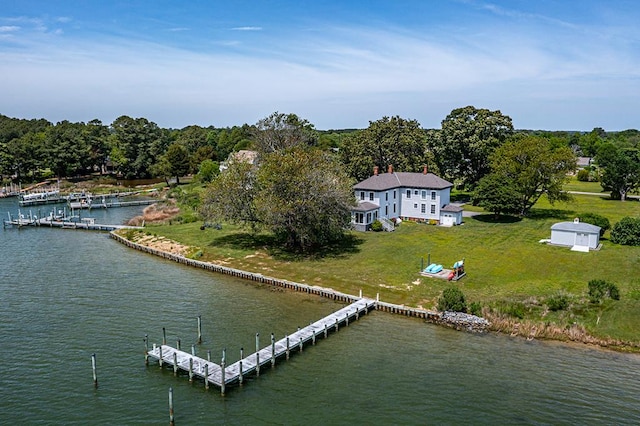 118 Harvey Ln, Heathsville, VA 22473 - aerial view of property and surrounding area with a large body of water