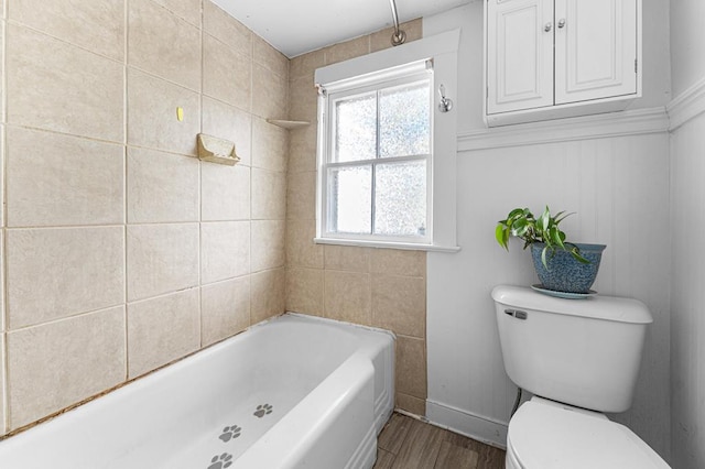 1838 Muddy Gut Rd, Dunnsville, VA 22454 - bathroom with a tub to relax in and wood finished floors