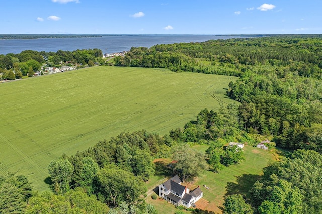 1838 Muddy Gut Rd, Dunnsville, VA 22454 - aerial view of a large body of water and a heavily wooded area